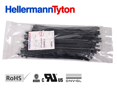 Hellermantyton avattava nippuside musta 250x4,6mm 100kpl - (115-02000) - Nippusiteet - 1111-02000 - 2