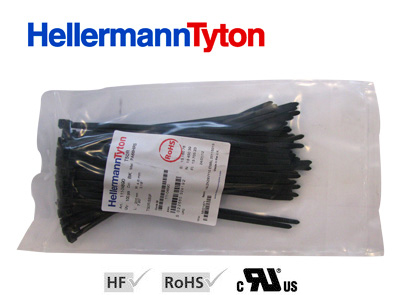 Hellermantyton nippuside musta 100x2,5mm 100kpl - T18R (111-01910) - Nippusiteet - 1111-01910 - 2