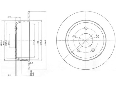 JARRULEVY DELPHI, 2 KPL / PKT, TAKA, JEEP GRAND CHEROKEE - Jarrulevyt - BG3660 - 1