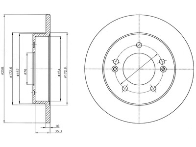 JARRULEVY DELPHI, 2 KPL / PKT, TAKA, KIA VENGA - Jarrulevyt - BG4310 - 1