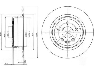 JARRULEVY DELPHI, 2 KPL / PKT, TAKA, ROVER 75, MG ZT, MG ZT-T - Jarrulevyt - BG3550 - 1