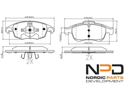 JARRUPALASARJA NPD ETU, CITROEN, DS, PEUGEOT - Jarrupalasarjat - BP10-1040 - 1