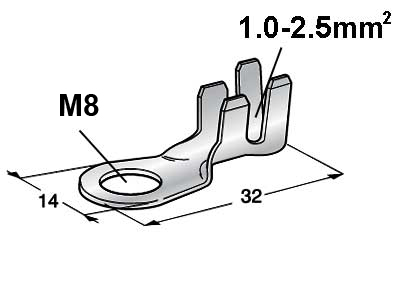 KAAPELIKENKÄ M8 1-2,5MM2 JOHDOLLE - Liittimet suojaamattomat - 1106730 - 1