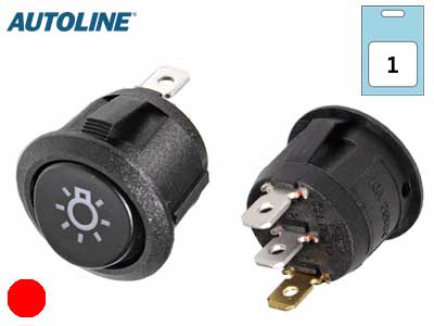 KEINUKATK.PYÖR. 0-1 12/24V SISÄVALO # - Keinukytkimet Blister - 1569-30230 - 1