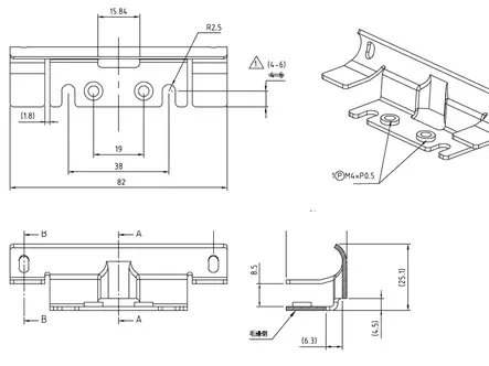 KIINNIKEJALKA AXIXTECH ED6 - Tasovilkkujen tarvikkeet ja kiinnikeet - 1603-300690 - 2