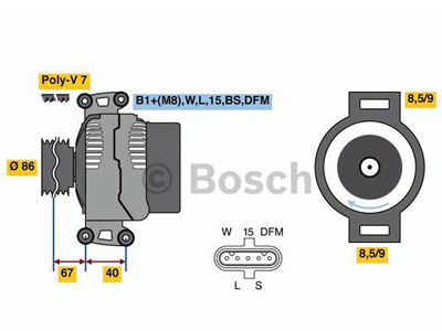 LATURI BOSCH 24V 112A - Laturit - 0986049780 - 1