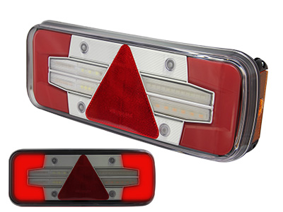 LED TAKAVALO PERÄV. NEON EFFECT 12/24V 7-KAM. OIK. 7-PIN DIN # - LED-Perävaunuvalaisimet - 1610-22070 - 1