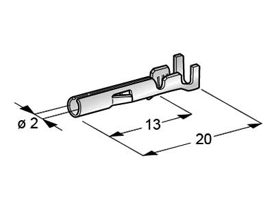 LIITIN 2,0 NAARAS ERISTÄM MATE-N-LOCK F2 0,5-2,5MM2 - Liittimet suojaamattomat - 1201200 - 1