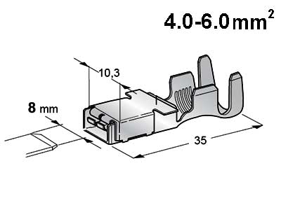 LIITIN F800 4-6MM2 NAARAS - Liittimet suojaamattomat - 1107660 - 1