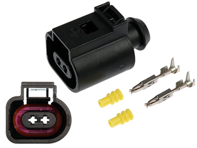 LIITINPISTOKE VW MINI (1,5MM) 2-NAP. 0,50-1,00MM2 - Pistokkeet, rasiat 2-nap - 4420950 - 1