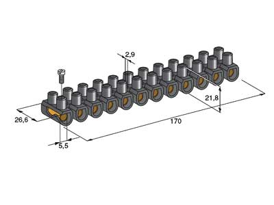 LIITINRIMA "SOKERIPALA" MUSTA 16MM2 - Liitinrima - 4430130 - 1