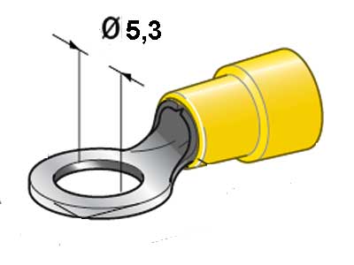 MTA RENGASLIITIN M5 KELTAINEN - Liitin Keltainen - 1863150 - 1