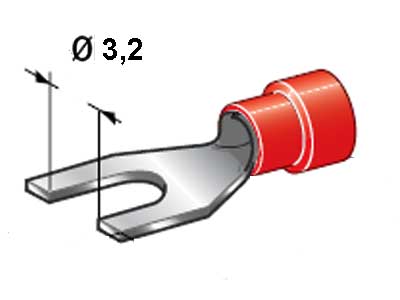 MTA SUOJATTU HAARUKKA LIITIN 3,2MM PUNAINEN - Liitin Punainen - 1865000 - 1
