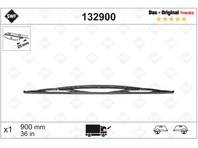 PYYHKIJÄNSULKA SWF TRUCKS 900 MM # - Pyyhkijänsulat merkkikohtaiset - 132900 - 1