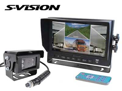 S-Vision Peruutuskamerasarja 7" näytöllä 12-24V - Peruutuskamerasarjat - 1705-00010 - 1