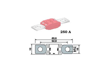 MTA MegaVal sulake 250A pinkki - Sulakkeet Mega-/Powerval - 0601250 - 1