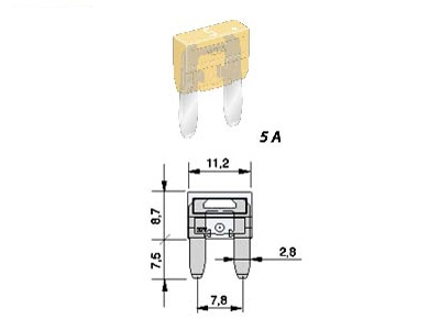 SULAKE MINI GM 5A - Sulakkeet Mini GM - 0600110 - 1