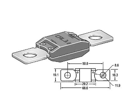 MTA PowerVal sulake 380A CAL1 Harmaa - Sulakkeet Mega-/Powerval - 0601350 - 1