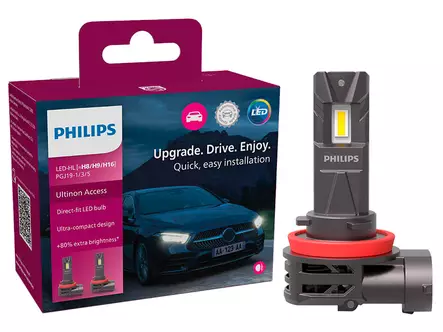 Philips Ultinon Access led-ajovalopolttimopari 12V H8/H9/H16 - LED-polttimot H16 - 10-11366U2500 - 1