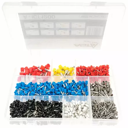 ASTA Päätehylsylajitelma - 1200kpl / Eristetetyt / 0.5-10mm2 - Liitinlajitelma - ASTA-ICT1200 - 1