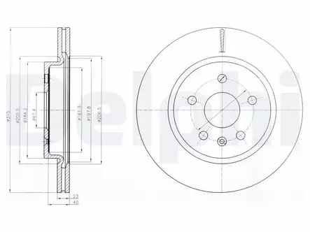 JARRULEVY DELPHI, 2 KPL / PKT, TAKA, OPEL INSIGNIA / SAAB 9-5 - Jarrulevyt - BG4190 - 2
