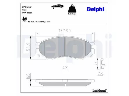JARRUPALASARJA DELPHI ETU, MITSUBISHI - Jarrupalasarjat - LP1010 - 2
