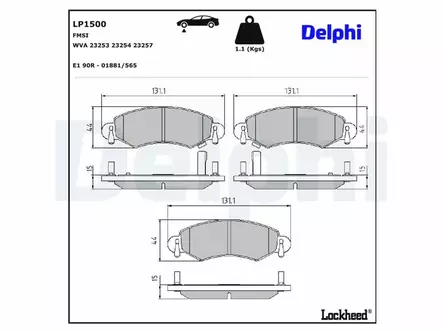 JARRUPALASARJA DELPHI ETU, OPEL, SUZUKI - Jarrupalasarjat - LP1500 - 2