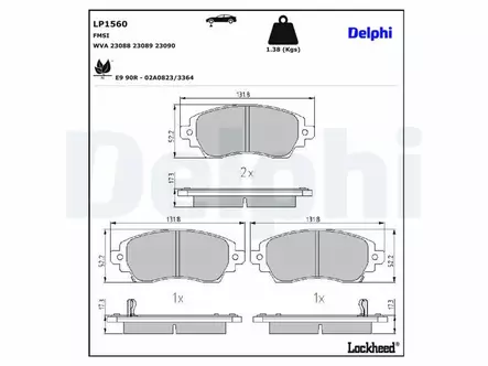 JARRUPALASARJA DELPHI ETU, TOYOTA - Jarrupalasarjat - LP1560 - 2