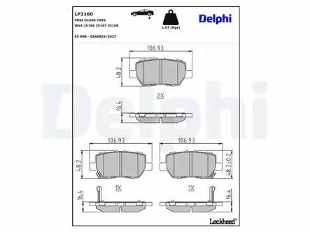 JARRUPALASARJA DELPHI TAKA, HONDA - Jarrupalasarjat - LP2160 - 2