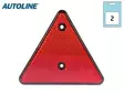 AUTOLINE HEIJASTINPARI KOLMIO PUNAINEN 152X138MM - Ajoneuvoheijastimet ja kilvet - 1606-16100 - 1