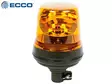 ECCO 400 pyörivä halogen majakka - 12-24V / Keltainen / Taipuisa tappikiinnitys (DIN) - Halogen-majakat - 1603-404000 - 1