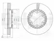 JARRULEVY DELPHI, 2 KPL / PKT, ETU, TOYOTA HI-ACE - Jarrulevyt - BG4210 - 2