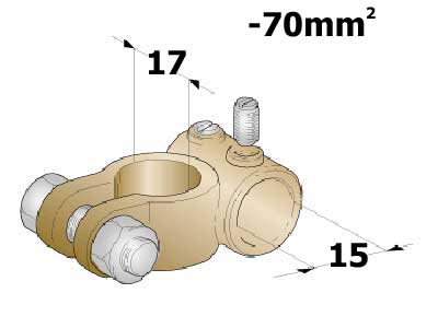 (-) akkukenkä 70mm2 kaapelille 1kpl - Akkukengät - 1506090 - 1