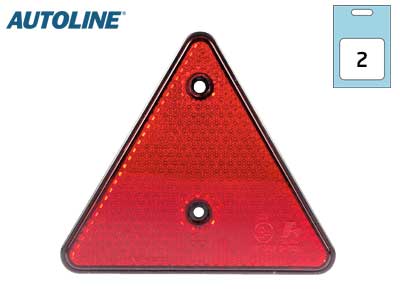 AUTOLINE HEIJASTINPARI KOLMIO PUNAINEN 152X138MM - Ajoneuvoheijastimet ja kilvet - 1606-16100 - 1