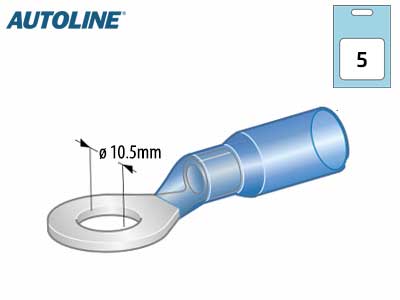 Autoline kutisterengasliitin M10 sininen 5kpl - Kutisteliittimet - 1569-20070 - 1
