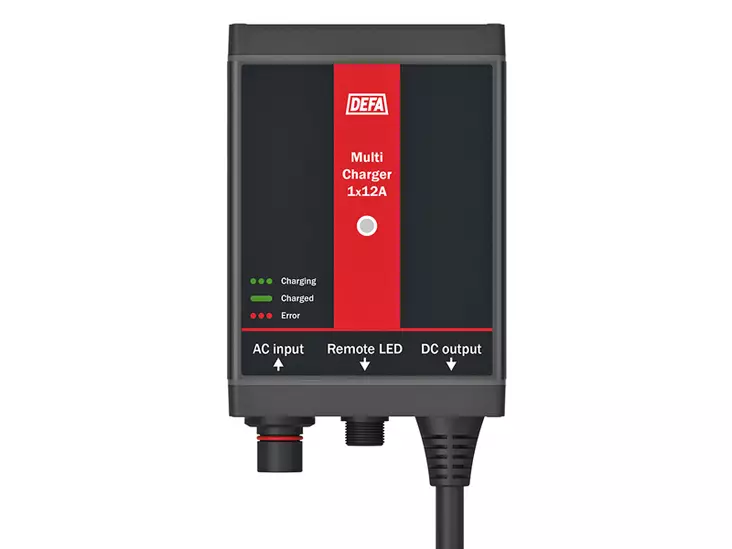 DEFA MULTICHARGER 1X12A REMOTE LED LIITÄNTÄ - DEFA akkulaturit - DA706500 - 1