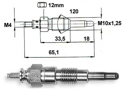 HEHKU GJ85NI 24V PN-131 - Hehkutulpat - 8031-0620 - 1