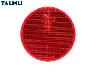 TALMU HEIJASTIN PYÖREÄ Ø68MM PUNAINEN LIIMATTAVA + KIINNITYSREIKÄ - Ajoneuvoheijastimet ja kilvet - 342003-120 - 1
