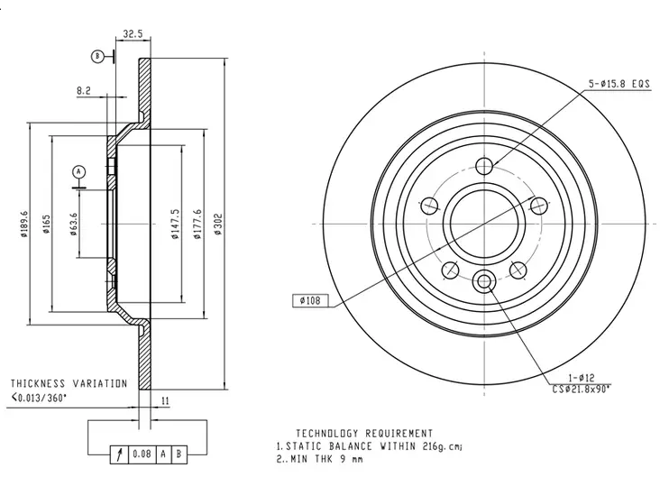 JARRULEVY, 2 KPL/PKT, TAKA, VOLVO - Jarrulevyt - 69-1000 - 1