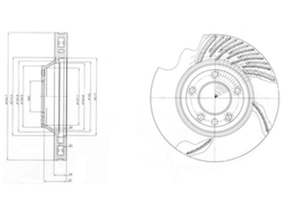JARRULEVY DELPHI, 1 KPL / PKT, ETU, AUDI Q7 / PORSCHE CAYENNE - Jarrulevyt - BG9950 - 1