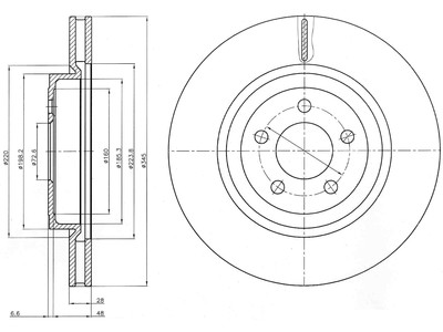JARRULEVY DELPHI, 1 KPL / PKT, ETU, CHRYSLER 300 C - Jarrulevyt - BG9050 - 1