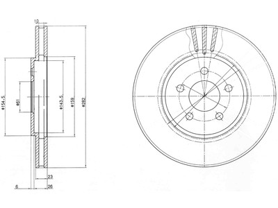 JARRULEVY DELPHI, 2 KPL / PKT, ETU, CHRYSLER SEBRING - Jarrulevyt - BG4000 - 1