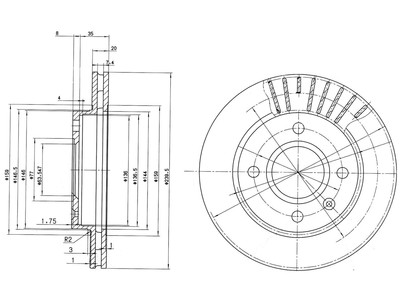 JARRULEVY DELPHI, 2 KPL / PKT, ETU, FORD COURIER - Jarrulevyt - BG2440 - 1