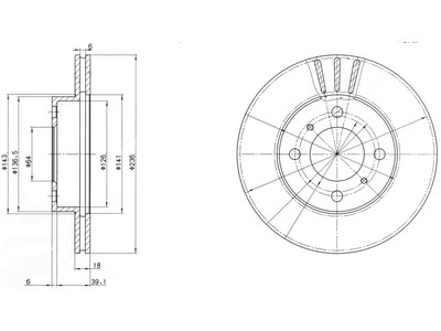 JARRULEVY DELPHI, 2 KPL / PKT, ETU, MITSUBISHI - Jarrulevyt - BG2810 - 1