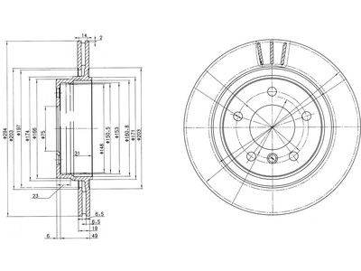 JARRULEVY DELPHI, 2 KPL / PKT, TAKA, BMW 320, 325, 328 - Jarrulevyt - BG3530 - 1
