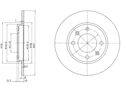 JARRULEVY DELPHI, 2 KPL / PKT, TAKA, CITROËN - Jarrulevyt - BG2800 - 1