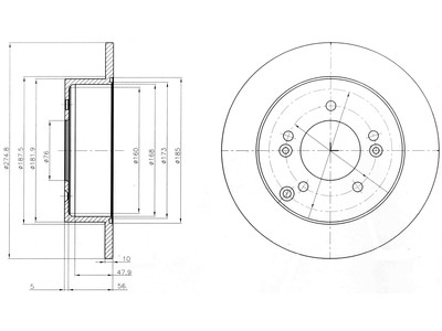 JARRULEVY DELPHI, 2 KPL / PKT, TAKA, KIA CARENS - Jarrulevyt - BG4260 - 1