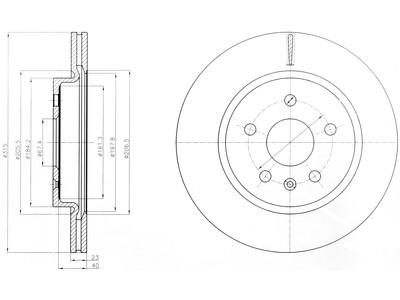 JARRULEVY DELPHI, 2 KPL / PKT, TAKA, OPEL INSIGNIA / SAAB 9-5 - Jarrulevyt - BG4190 - 1