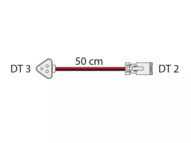 Johtosarjan 50cm adapterikaapeli DT-3 -> DT-2 - Johtosarjat 1:lle valolle - 1605-WK060 - 1