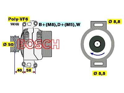 LATURI 90A MB 0123320051 - Laturit - 0986041530 - 1
